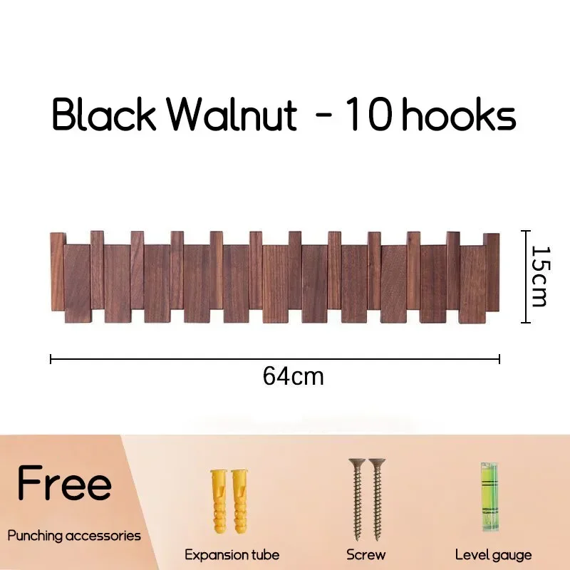 Black Walnut 10 Hook