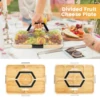 Charcuterie Board with Clear Lid Portable Charcuterie Box with Compartments Mutifunctional Cheese Board Box Practical House 1