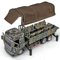 Alloy Tactical Truck Armored Car Model Diecast Military Personnel Carrier Transport Vehicle Model Sound and Light Toys Gift 2