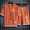 2024 VOLCOM New Man Tracksuits 2 Piece Short Sleeve Suits Printing T-shirt +Sweatpants Sets Sutdent Casual Summer Sport Clothes 6