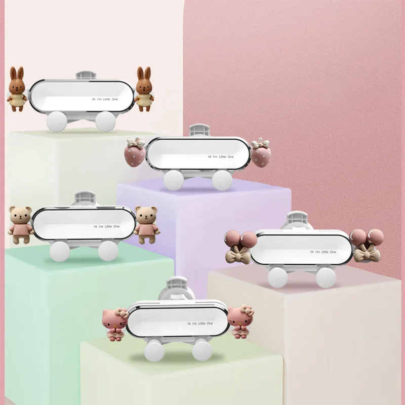 

2022 флейта Магнитная белая мультяшная Автомобильная флейта гравитационный кронштейн