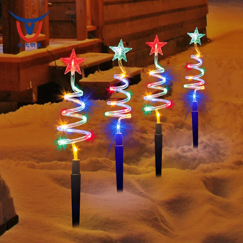 4Pcs-LED-Christmas-Snowflake-Lights-Outdoor-Waterproof-Solar-Decorative ...