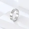 Bague tendance en acier inoxydable couleur or/argent/or rose pour femmes et hommes, bagues en cristal CZ pour couple, bijoux de luxe, bagues de mariage, cadeau