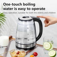 Bouilloire électrique GELAIBO avec indicateur LED, chauffage rapide, verre double épaisseur anti-brûlure, grande capacité pour une eau bouillante rapidement 2