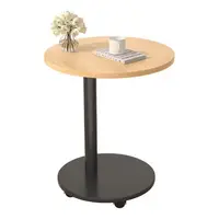 Table à manger ronde moderne, table d'appoint portable à roulettes, table basse, table de chevet, table d'appoint pour salon, balcon, canapé 4