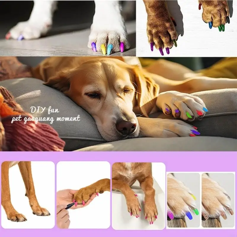 D0AD Art Marker Kitten Polish Pens for Dogs Cats Grooming Kits