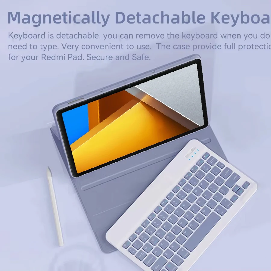 Xiaomi Poco Pad/Redmi Pad Pro 12.1'' 2024用ケースキーボード、Redmi