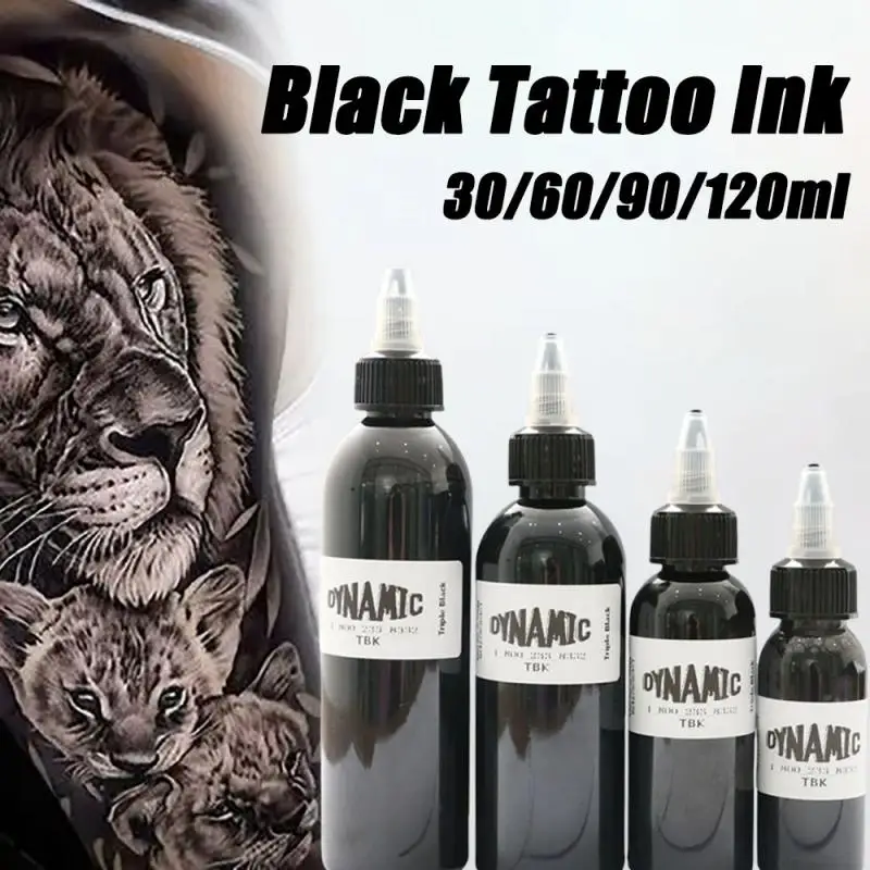 Triple Black Pigment Tattoo Ink Pigment 30ml 60ml 90ml 120ml Tattoo Body Color Drawing Teng Black Materia Quality