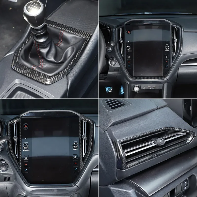 

Real carbon fiber For Subaru WRX 2022-2024 Car Center Control Panel Frame Air Outlet Decorative Frame Car Interior Accessories