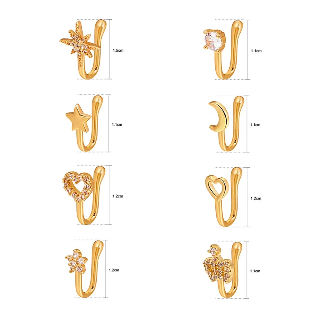 Women's Delicate Fake Piercing Nose Clip Lifestyle Mode