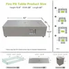 Outdoor Fire Pit Table Propane Gas Fire pits Outdoor Fireplaces 43″ Rectangular Firepit Table, 50,000 BTU Fire Table for Patio 6