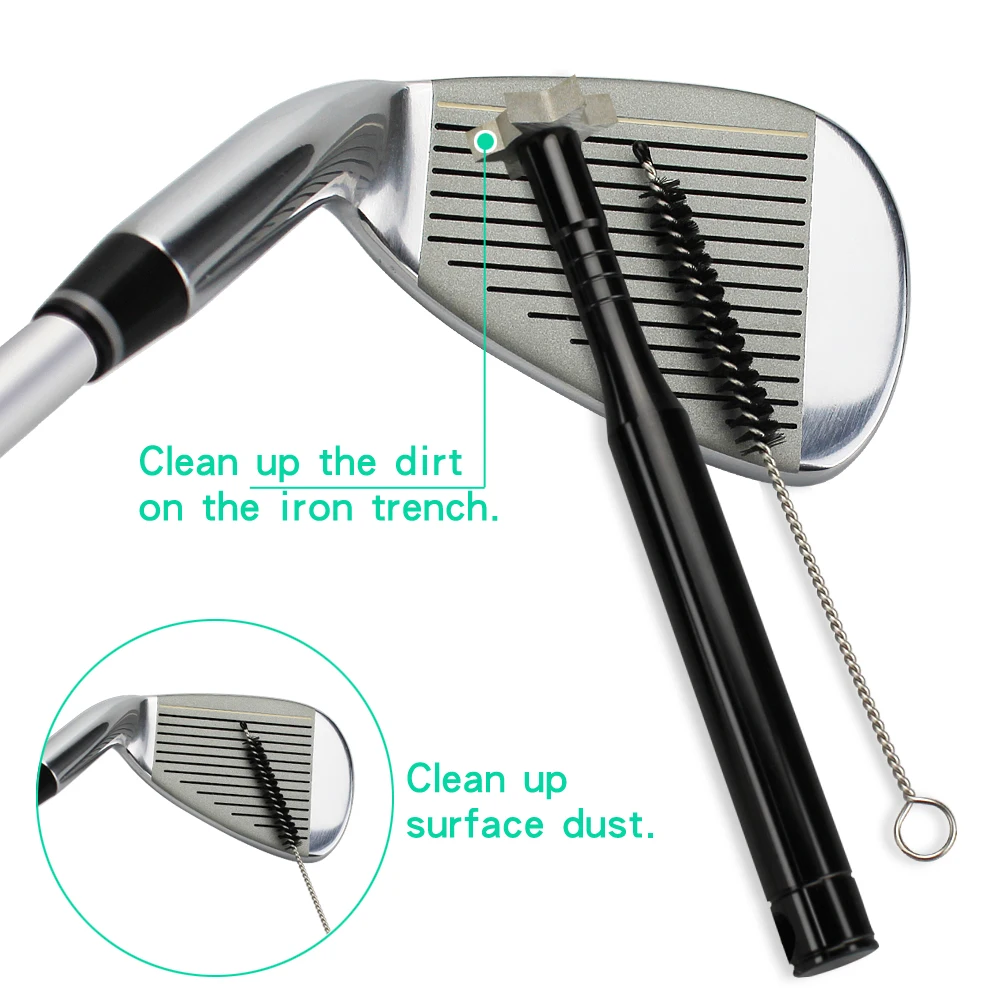 Golf Sharpener w Brush for Cleaning Golf Clubs Head Wedges and Irons Golf Grooving Tool 3