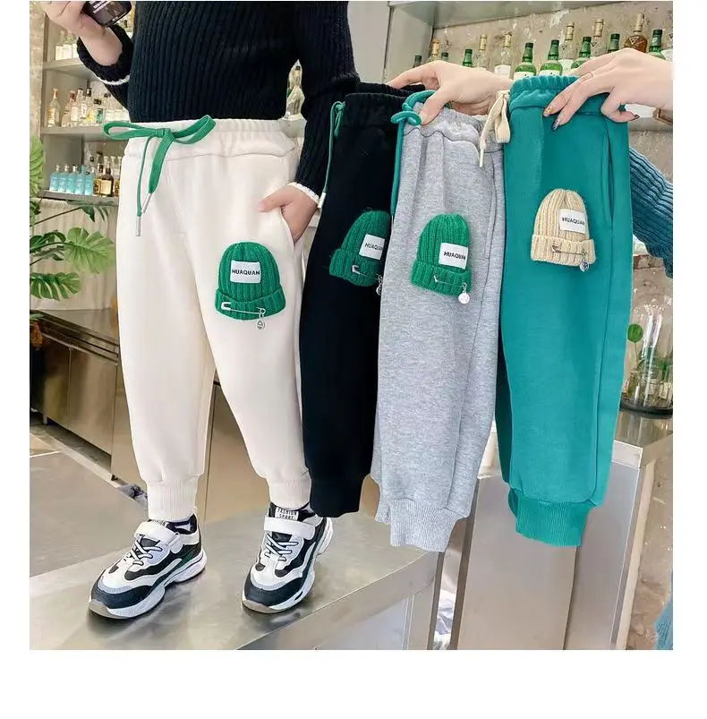 

2-10T New Autumn Kids Cargo Pants for Girs Sweatpant Young Children Casual Clothes Spring Thin Girl Elastic Waist Sports Trouse