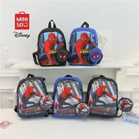 MINISO Disney Spider Man 2025 Fashion School Book Bag Cute Personalized Super Heroes Cartoon Print Backpack for Boys Best Gift 1