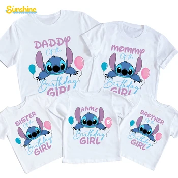 5th Birthday Girl Tshirt Family Matching Outfits Birthday Party T Shirt Kids Outfit Custom Name T Shirt Clothes 6 4 7 Years Old