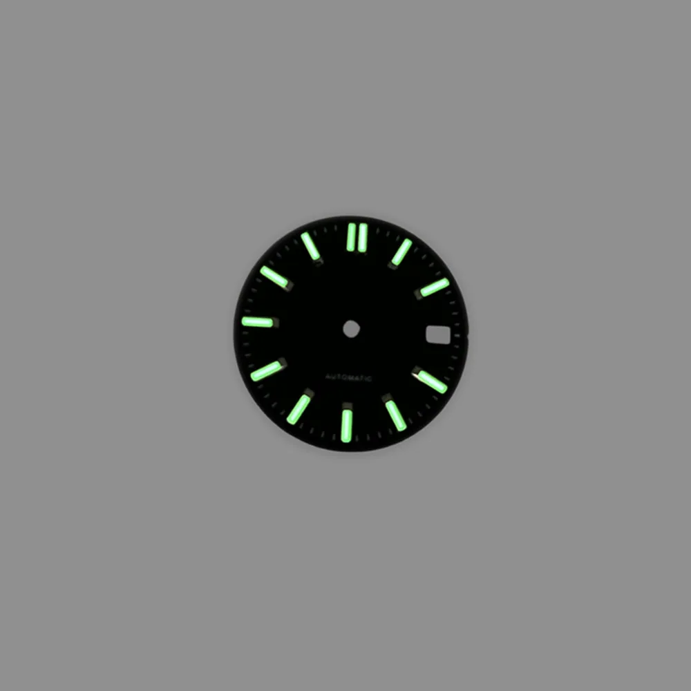 Replacement NH35 Dial Green Luminous 28.5mm Watch Dail for NH35A/4R35 Movement Mechanical Watch Face