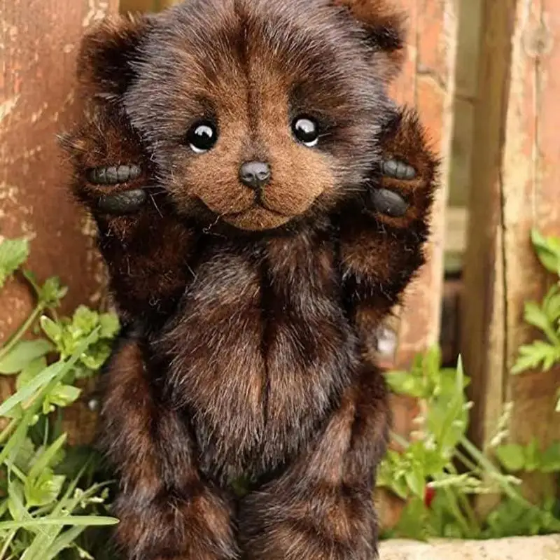 茶色のクマのぬいぐるみ、リアルな動物、かわいいぬいぐるみ、11インチ