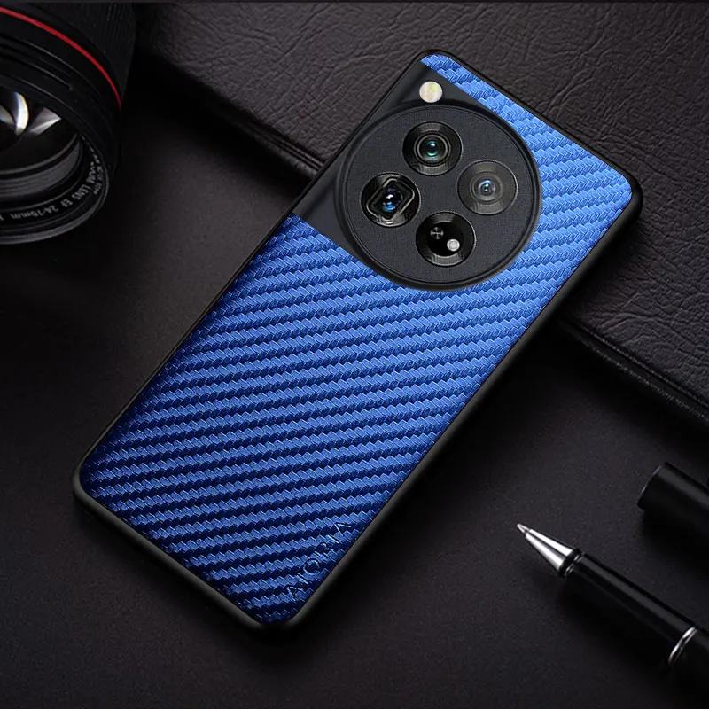 Carbon Fibre Shockproof Slim Non-Slip Full Body Protective Phone Case