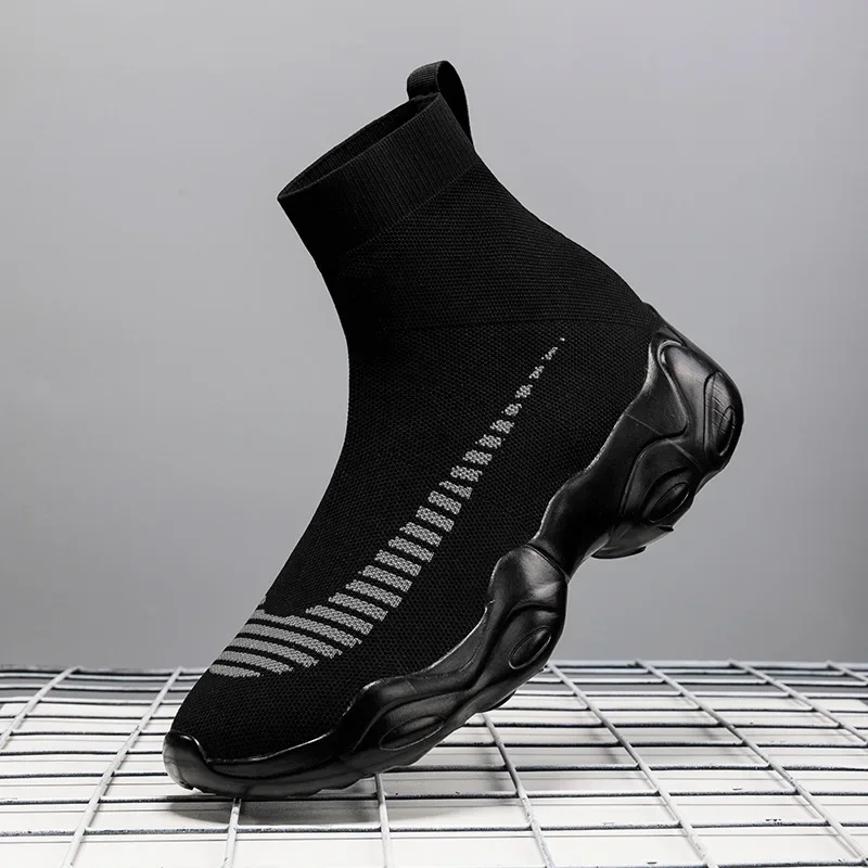 Luxury 2022 New Men Boots Ankle Fashion Sneakers Stretch Fabric Breathable High Top Platform Socks Shoes Causal Shoes for Men