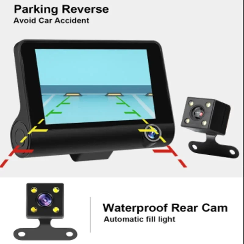  ķ ڵ DVR  ͸ ߰ ð ķڴ, 4 ġ Ǯ HD 1080P 3  ڵ  ڴ, 170  ī޶