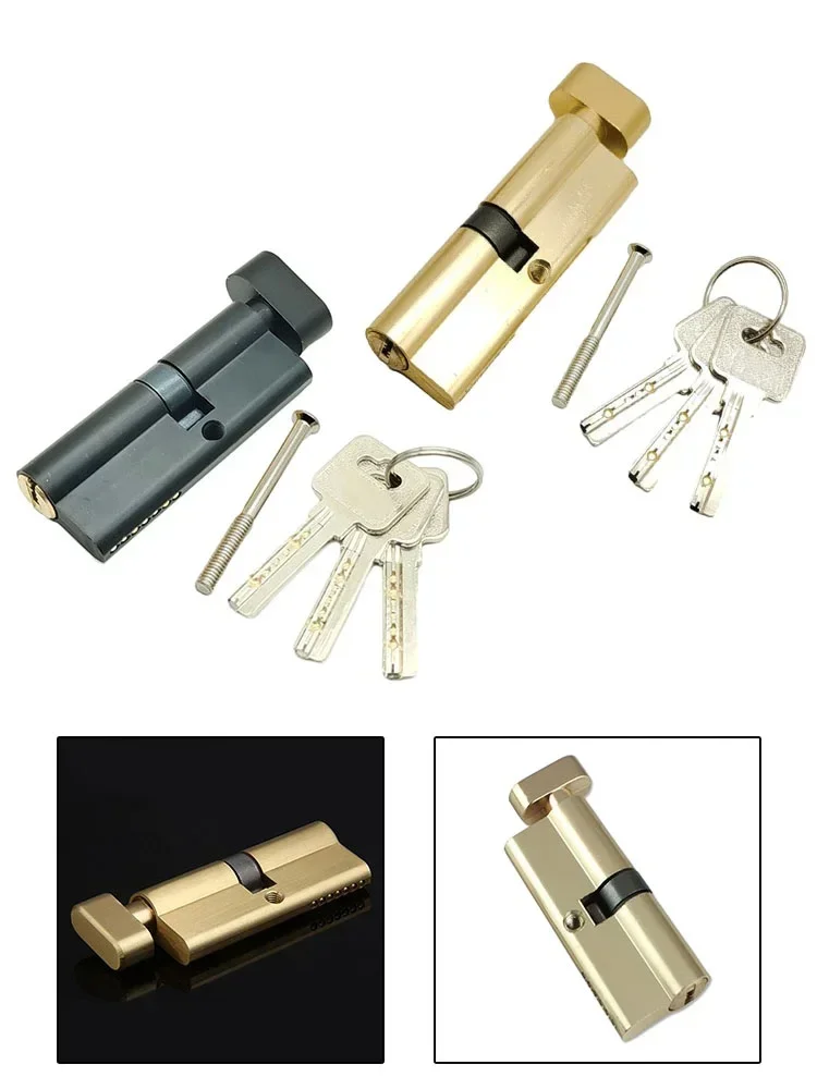 1set Lock Cylinder Replacement Accessories For Wooden Doors Household Alloy Parts Safety Indoor Door Lock Core door lock cylinder door lock accessories