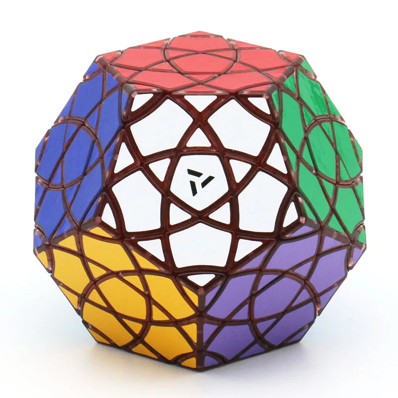 AJ Bauhinia Dodecahedron II Strange-Shape Magic Cube Twisty Puzzle Black Orange Ice Purple Body Limited Version Children Toy 6
