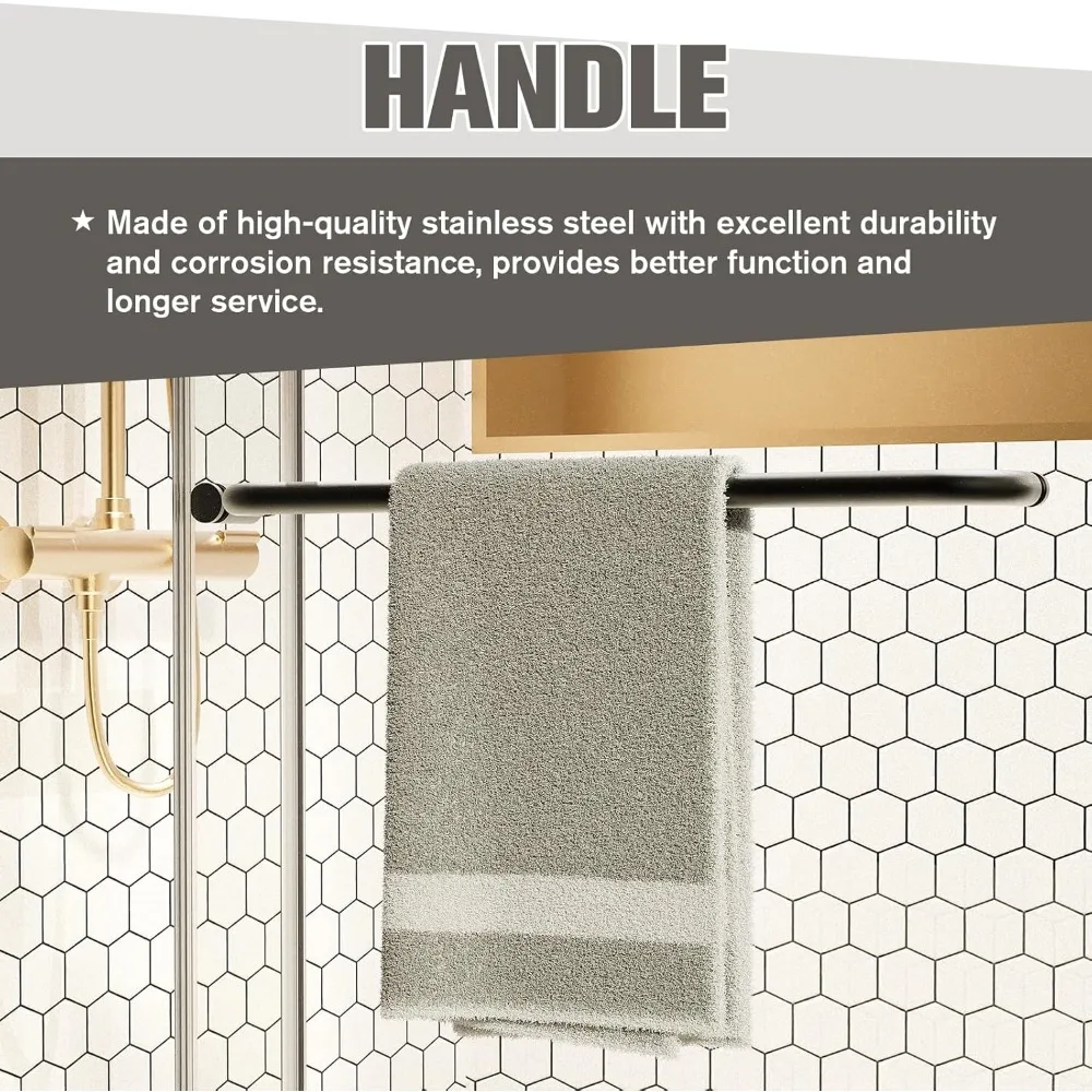 Shower Door, 44-48 "W, Sliding Showers Doors, Adjustable Semi-Frameless Bypass, SGCC Tempered Glass Doors, Bathroom Shower Door 6