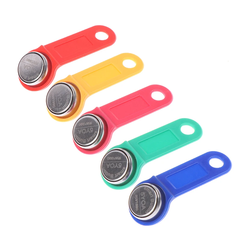 1pc 플라스틱 재기록 가능 RFID 터치 메모리 키 TM 카드 Ibutton 복사 카드 사우나 키(고품질 소재, 내구성 및 내구성 포함)
