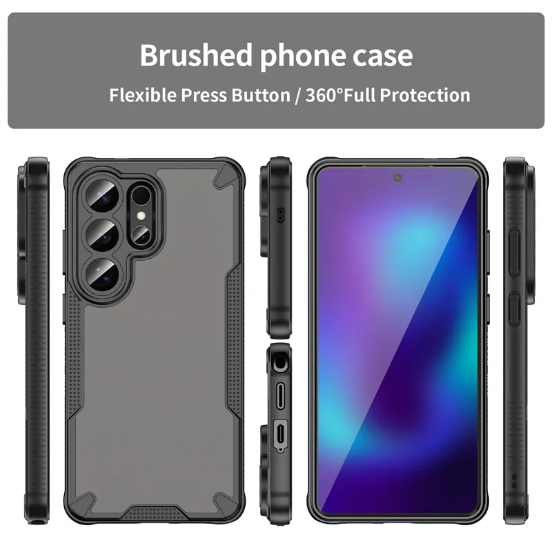 Enhanced Matte Protective Phone Case with TPU Border