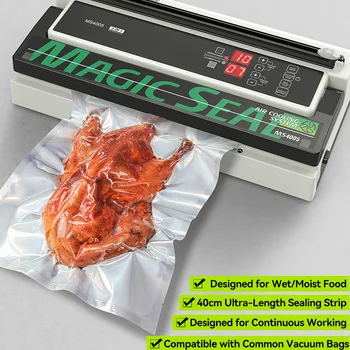 MAGIC SEAL 진공기 기계, MAGIC SEAL MS4005, 식품 봉지 실러, Mylar 가방, 주방 포장기, 자동 수동 모드, Home Appl