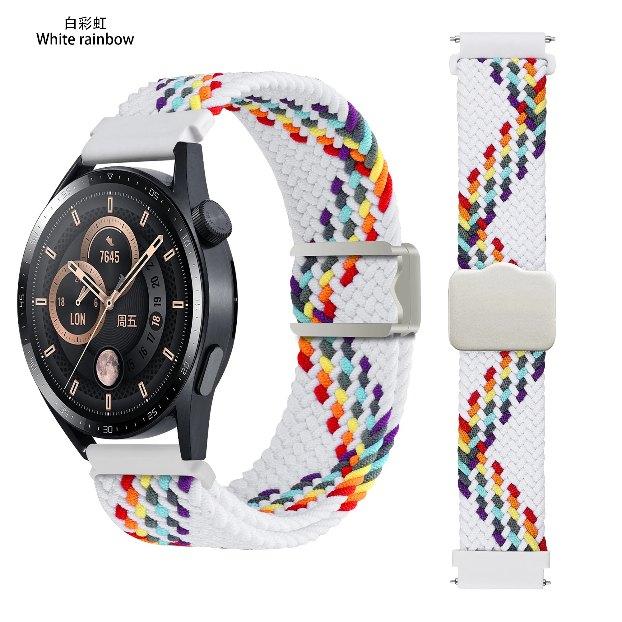 

Ремешок для наручных часов Huawei Watch GT 4 41 мм, нейлоновый Магнитный браслет для Garmin Vivoactive 4S 3S 2S 255S 265S, 18 мм