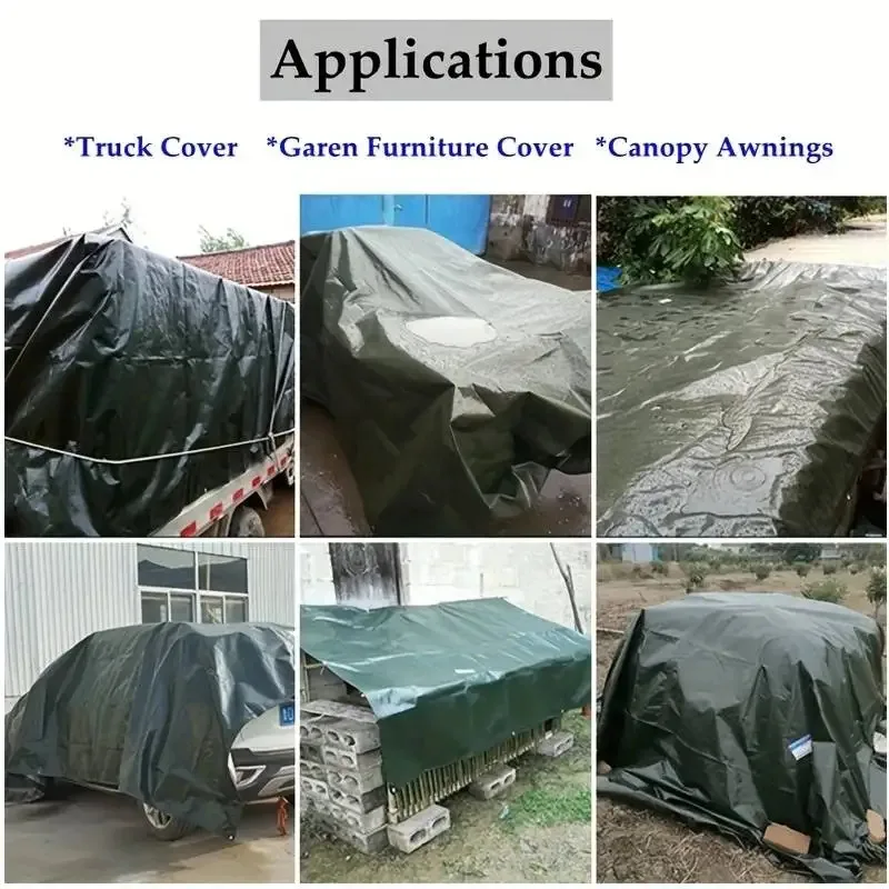 Waterproof Large Tarpaulin Custom 3*3 4 5 6 8 10 4m&times;4 5 6 8 10 20m Tarp Awning Rain Cover Outdoor Garden Backyard Camping Canopy