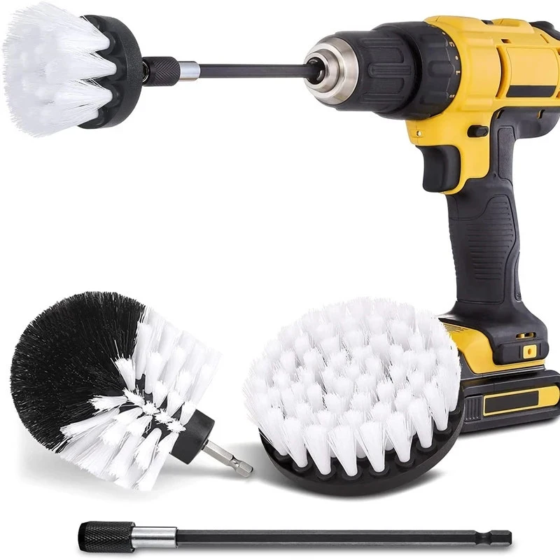 

Car Brush Attachment Set Power Scrubber Brush Polisher 2/3.5/4/5'' Bathroom Cleaning Kit with Extender Kitchen Cleaning Tools