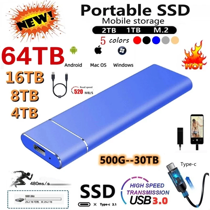 Tanie Gorący przenośny dysk SSD