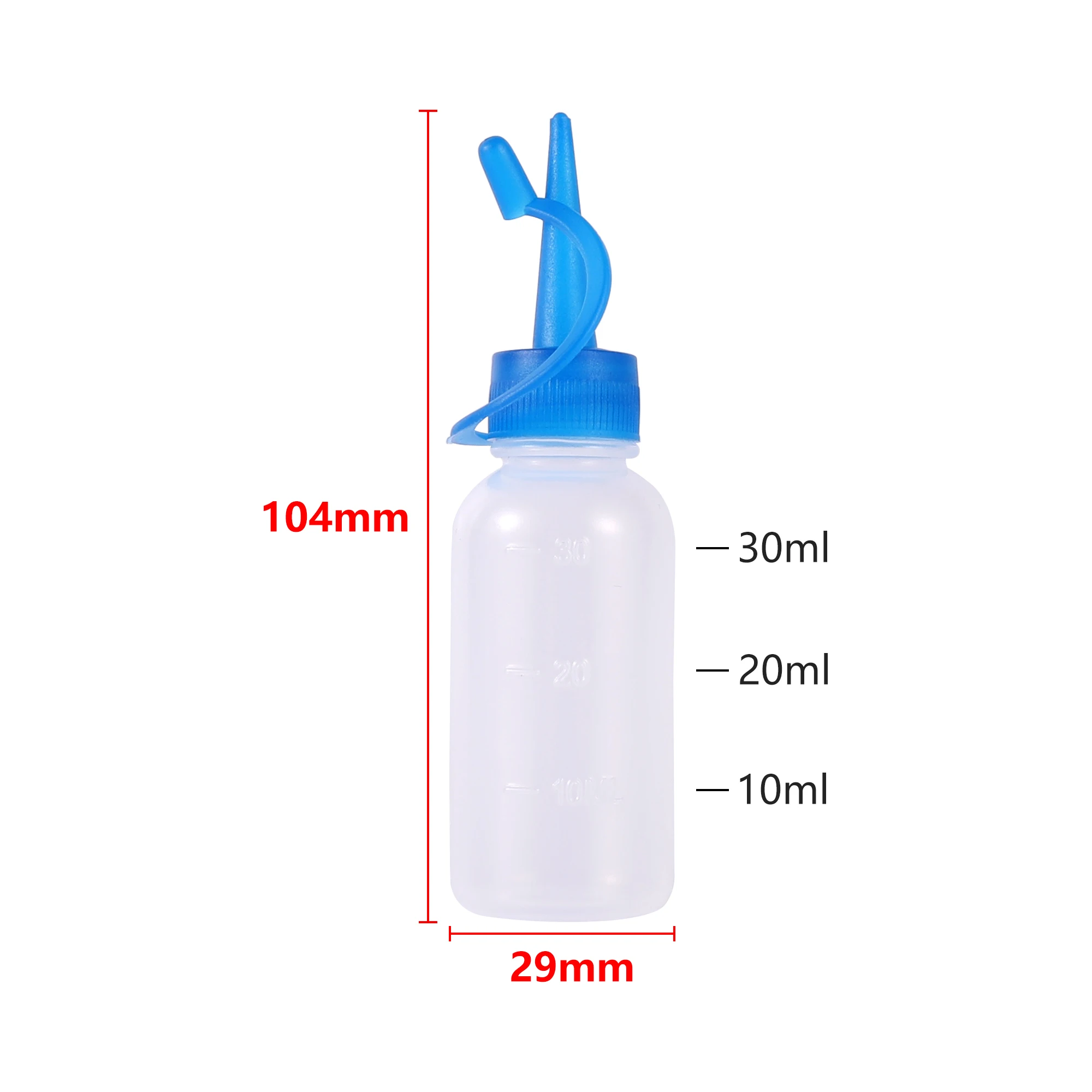 Set 3 Bottiglie Lavabili In Plastica HDPE (500ml, 250ml, 150ml) Con 2 Imbuti – Per Tatuaggi, Laboratorio, Ciglia, Piante – Bottiglie Spremibili Con Scala Graduata - 2