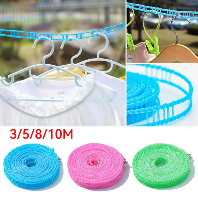 3M/5M/8M/10M Outdoor Windproof Clothesline Travel Retractable Rope Washing  Line, Outdoor Camping Drying Clothes Hanger Rack Line - AliExpress