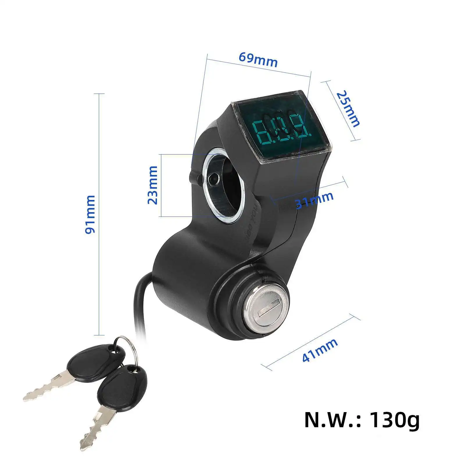 Electric Scooter Spare Parts Ignition Lock with 2 Keys for KUGOO M4 PRO Electric Scooter Cylinder Starter Switch Locks Keys Kick Scooter