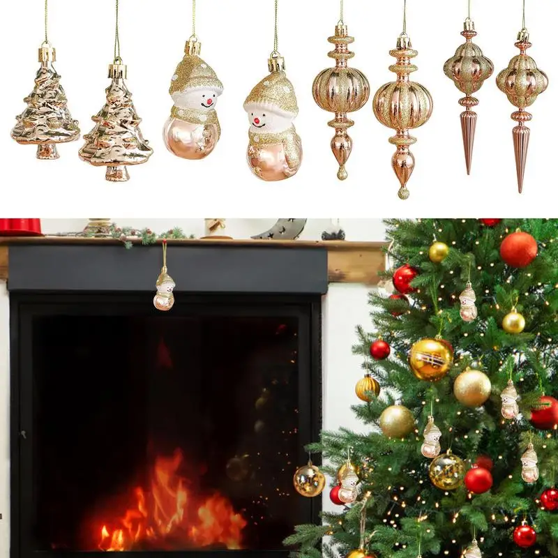 2pcs Christmas Decorations Santa Claus Snowman Ice Cream Christmas Tree Hanging Pendant Noel Natale Xmas Gift New Year Ornaments