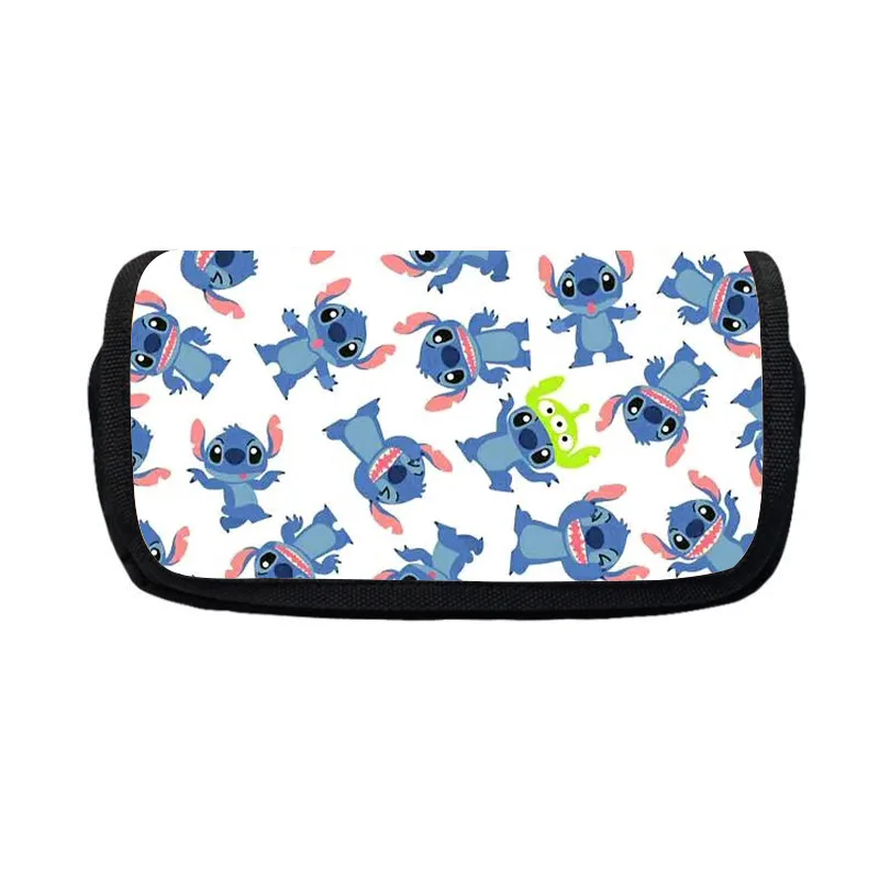 wopin Trousse Stitch Fille, Trousse Double Compartiment Fille