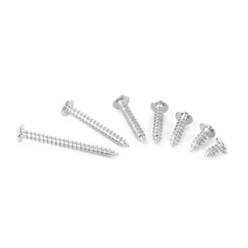 20Pcs M5 10-50mm Iron Phillps Truss Head Drywall Screws Self-Tapping Carpenter Fixing Screw for Wooden Furniture Boxes Deck
