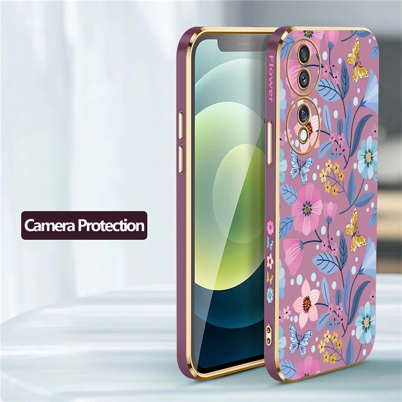 Floral Silicone Soft Pattern Phone Case Cover