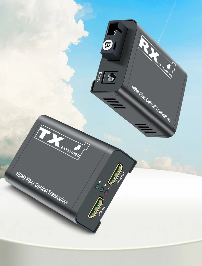 20Km HDMI Fiber Extender Over Single SC Fiber Optical Cable 3km 1080P HDMI To Fi