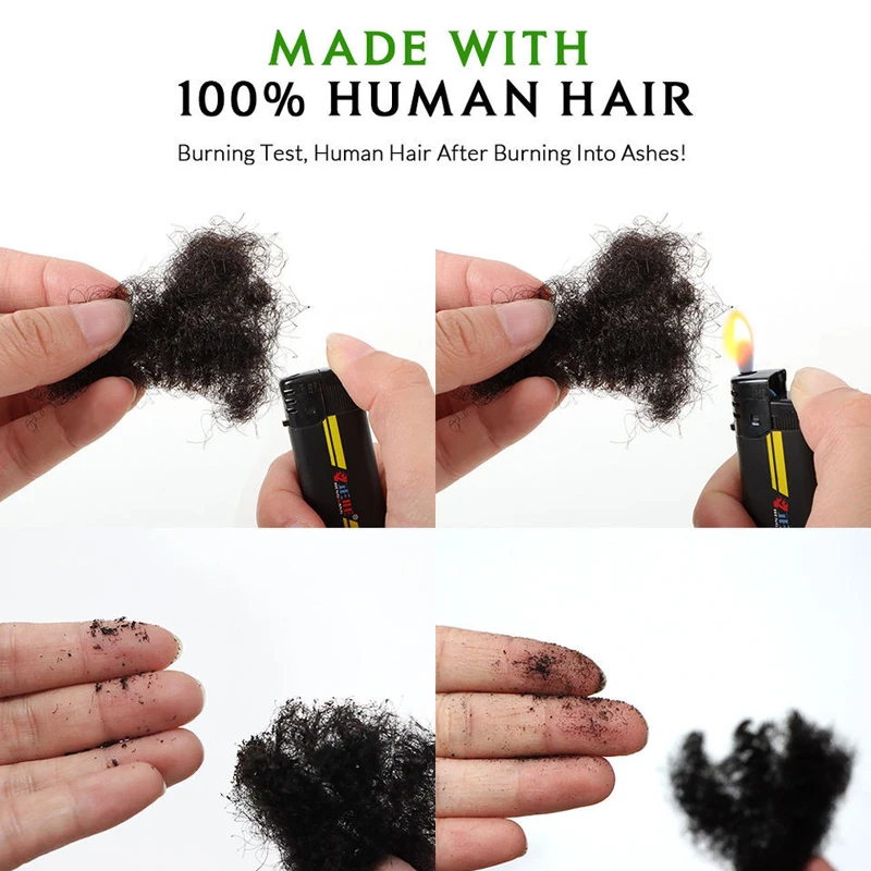 10-18 Inch Human Hair Afro Kinky Bulk Dreadlock 50g/PC Brazilian Remy Hair Bulk Braiding Hair For Braiding Natural Black 5