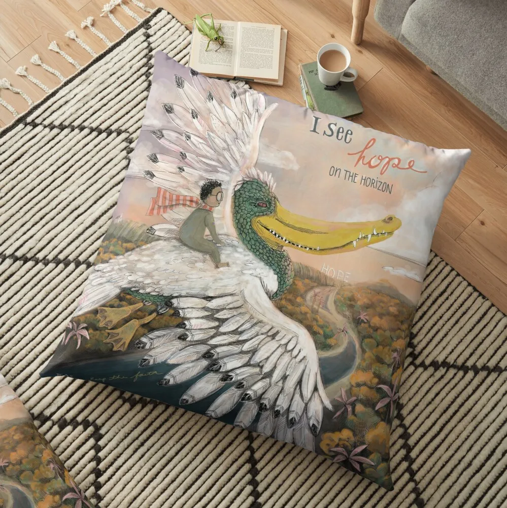 

POP! Hope Floor Pillow Cushions For Decorative Sofa Cushion Cover