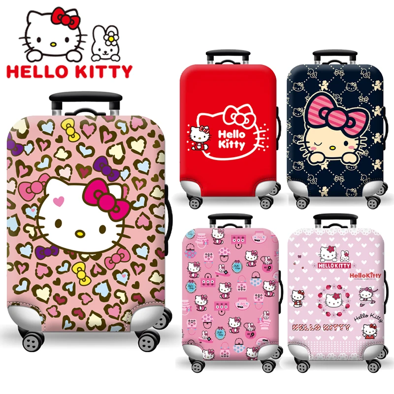 Funda antipolvo para maleta de viaje de Hello Kitty para mujer, cubierta  protectora de equipaje para Carro de 18-30 pulgadas, accesorios bonitos