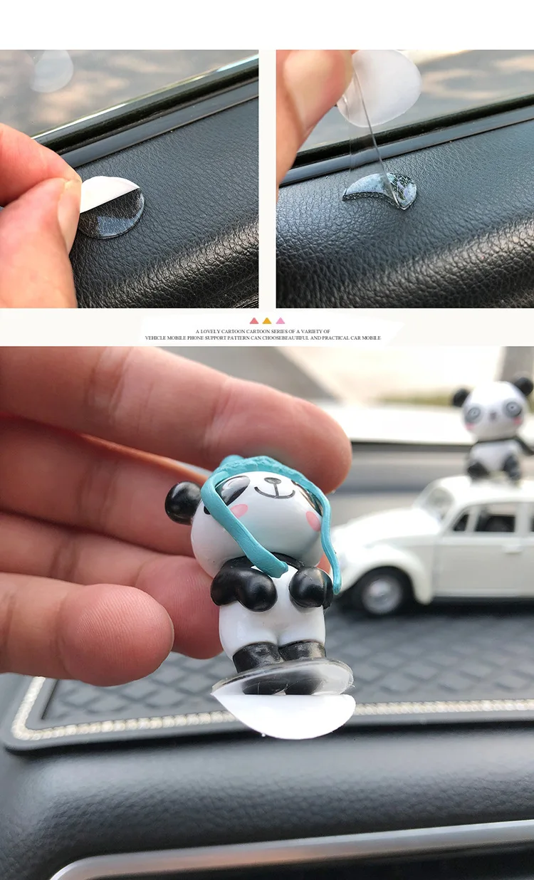 8 teile/satz niedlichen Panda Auto Dekoration Armaturen brett Spielzeug Auto  Auto DIY Cartoon Ornament Innenausstattung
