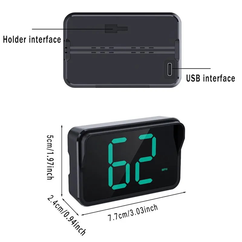 Tachimetro digitale con display Head Up universale GPS HUD Parte automatica Plug And Play per tutti i camion con supporto a vent - Image 6