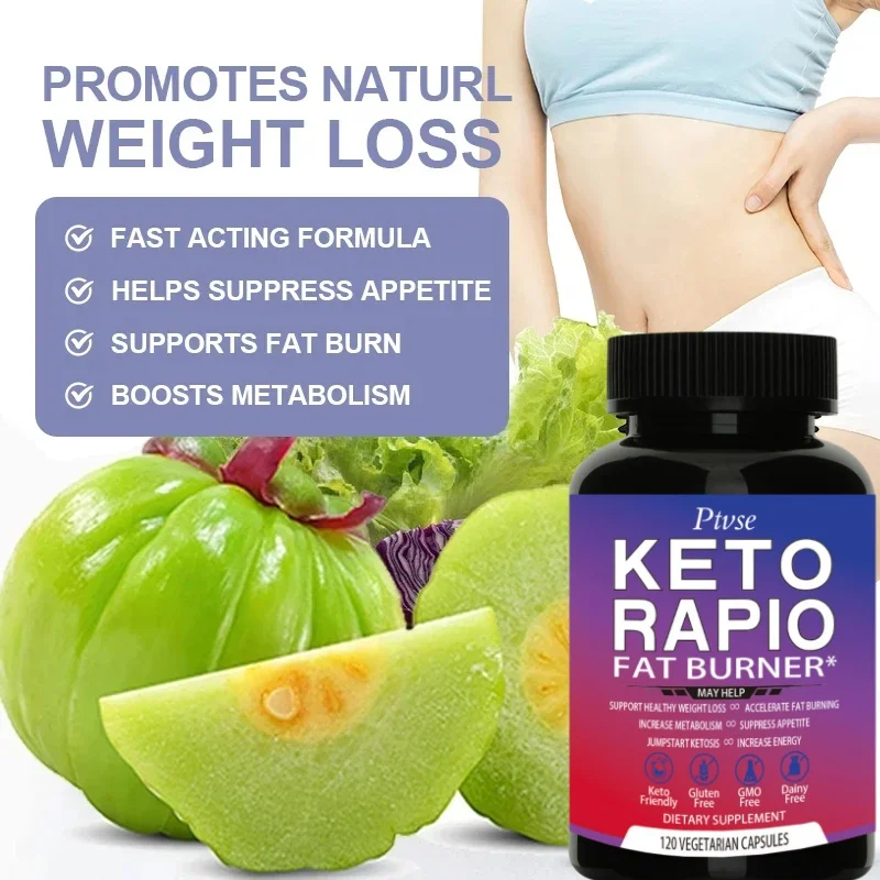 

Сжигатель жира Keto-поддерживает детоксикацию, пищеварение, метаболизм, вегетарианские капсулы