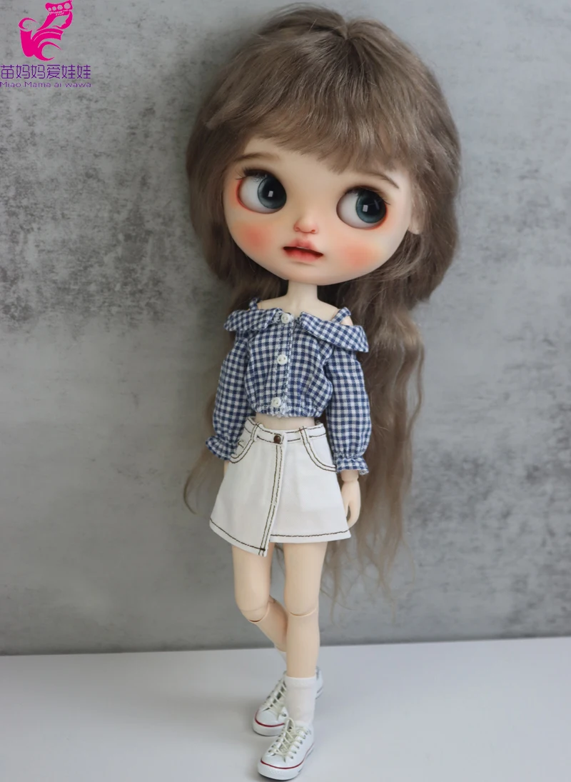 Blyth Doll Winter Coat Pants Jeans for Ob24 Ob22 Azone Blythe Doll Clothes