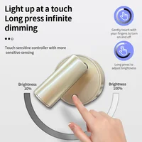 2Pcs LED Light Magnetic USB Rechargeable Wall Light Spotlight Wireless No Wiring No Punch Reading Light Bedroom Bedside Light 2